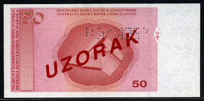 Bosnia and Herzegovina 50 Convertible Mark Maraka banknote bill