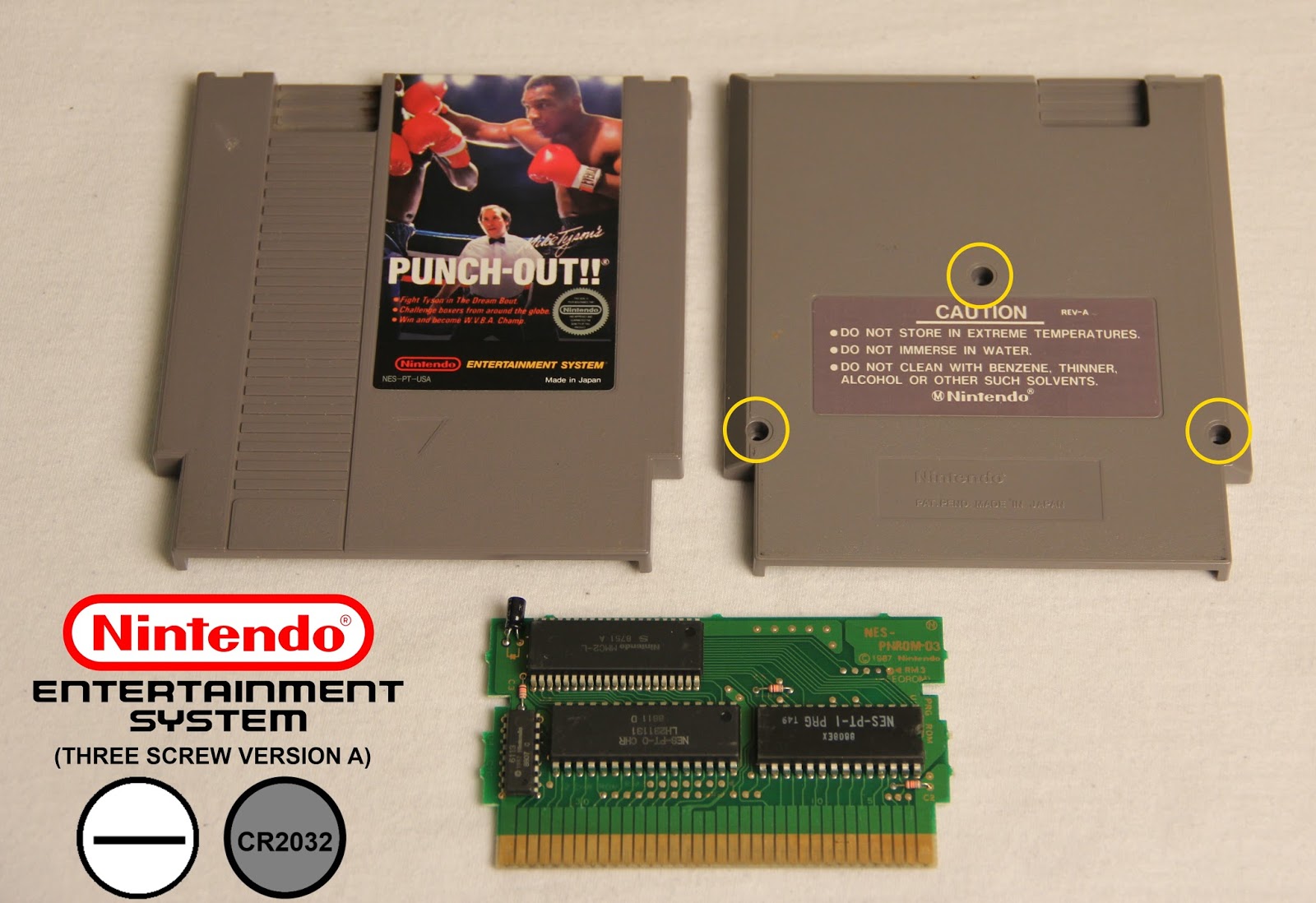Guide to All Game Cartridge Screwdriver Bits, Batteries, and Circuit Boards