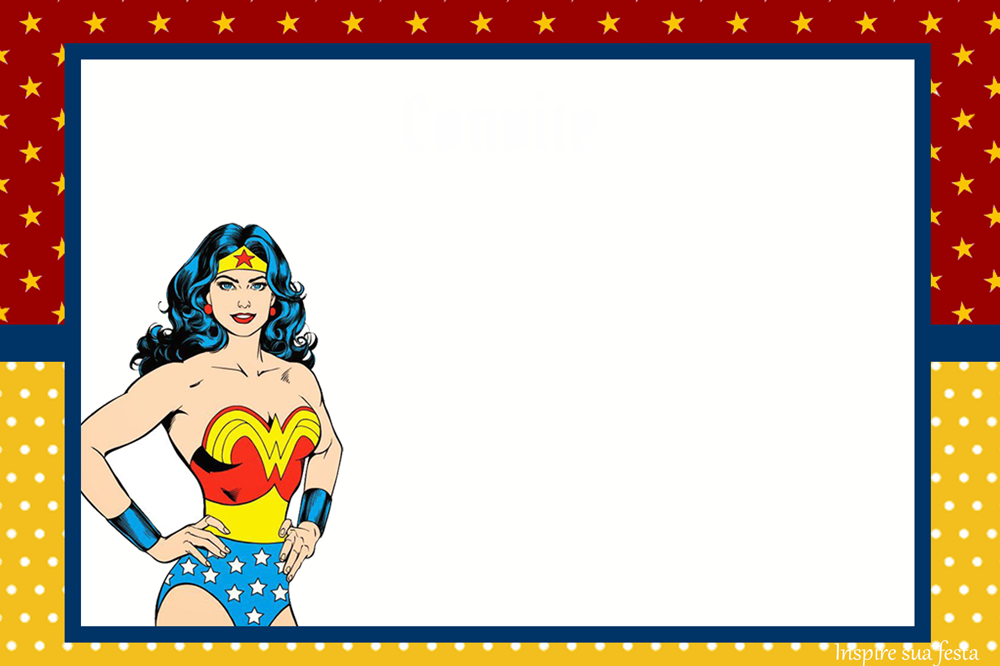 Free Printable Wonder Woman Invitations