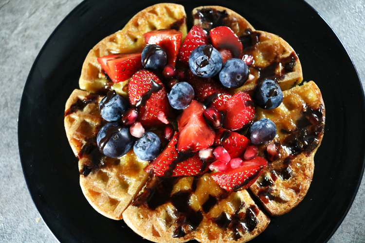 Easy Breakfast Waffles recipe (Dairy-free & Vegan)