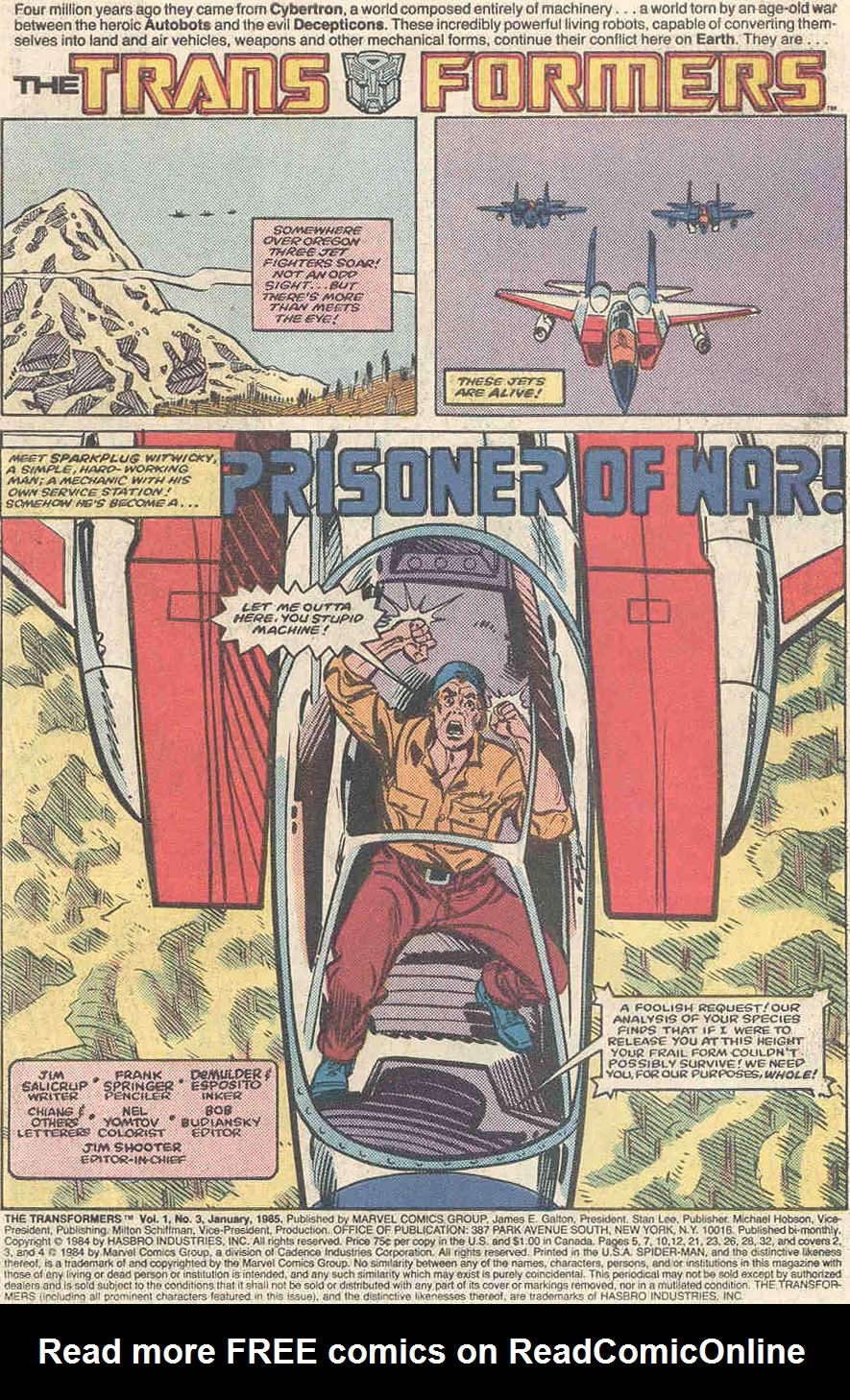Read online The Transformers (1984) comic -  Issue #3 - 2