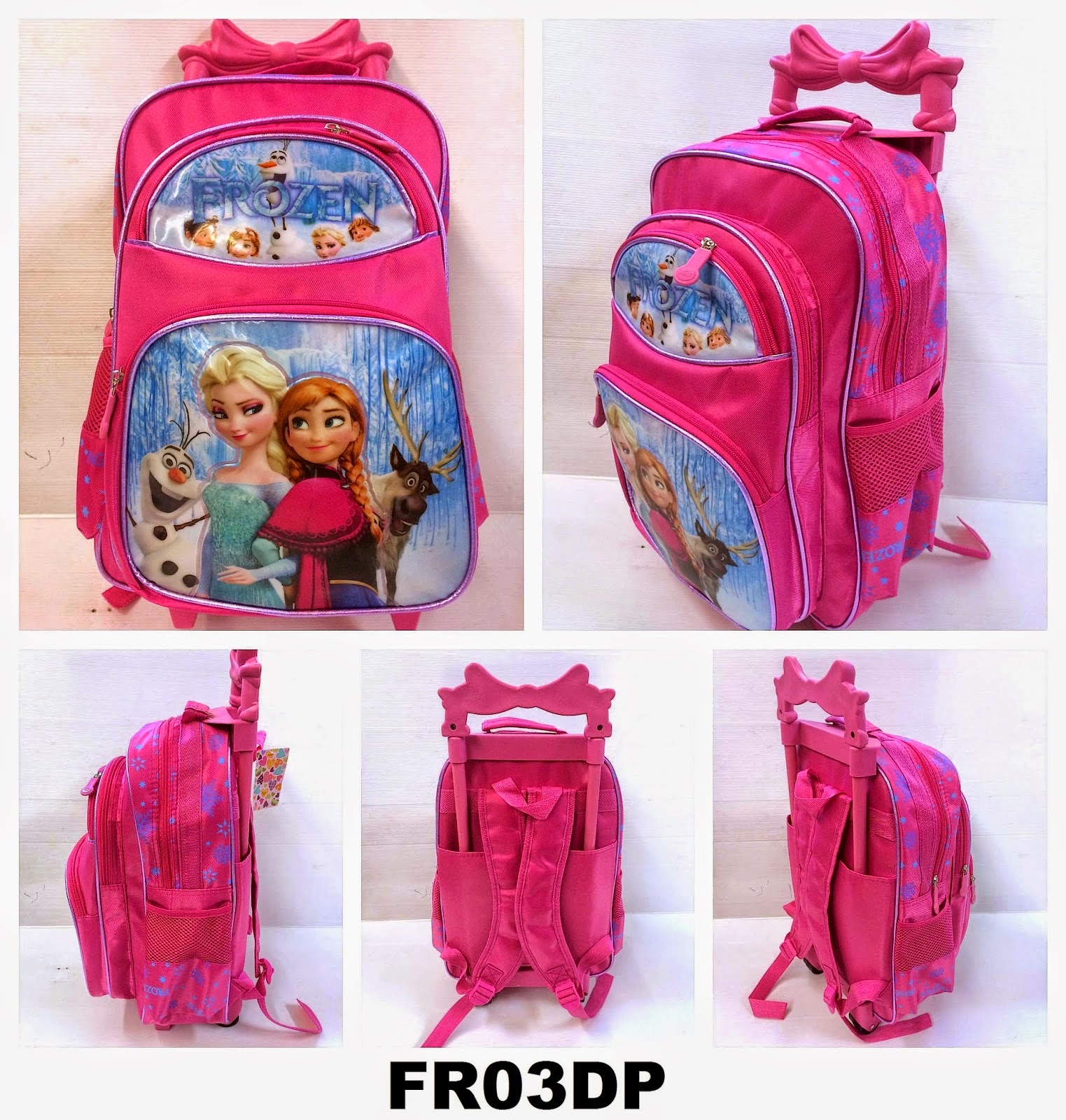 Style Charming Collection Frozen Trolley School Bag (Pink)