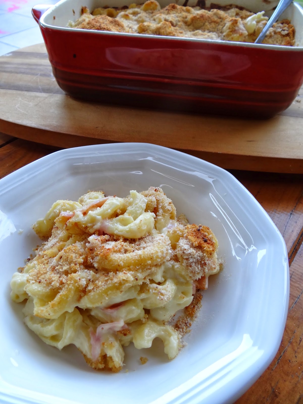 Simple home cook Cheesy ham & macaroni bake