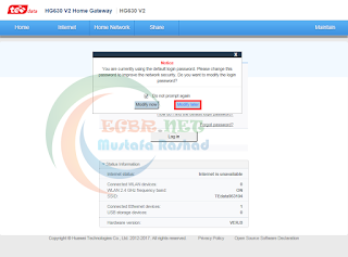 ضبط اعدادات راوتر تي داتا الجديد موديل hg630 v2