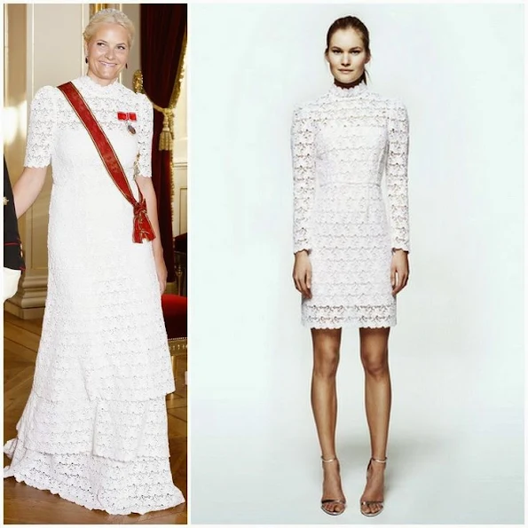 Crown Princess Mette Marit wore Pia Tjelta by TiMo Lace Dress