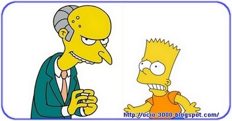 El Señor Burns y Bart Simpson.