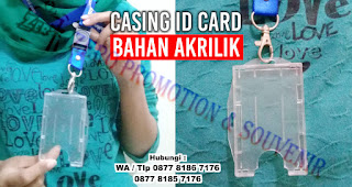 Casing Id Card Bening, Casing Id Card Bahan Akrilik, card holder transparan, card holder 2 kartu, ID Card Case Holder, Casing ID Card dari Acrylic termurah di Tangerang