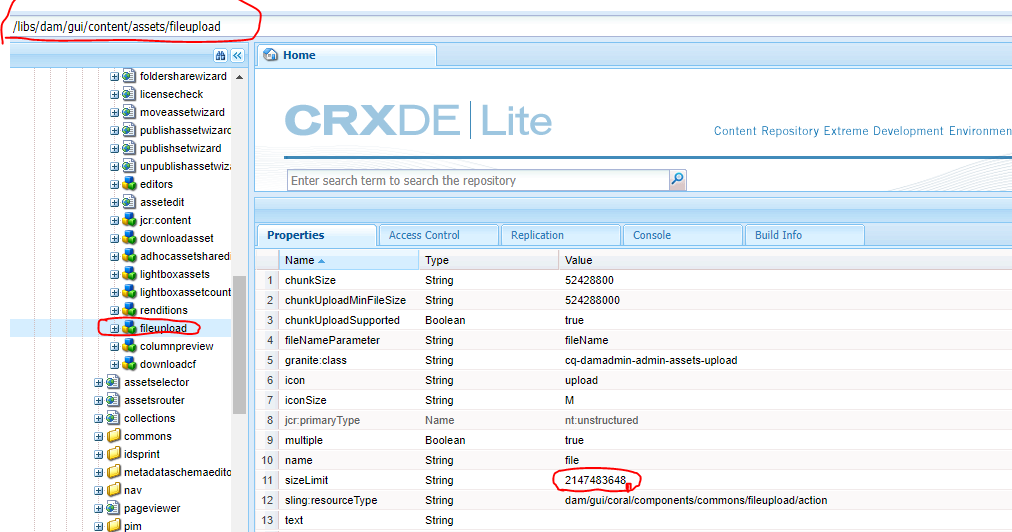 AEM6.3 How to increase the limit for the Uploadable file AEM
