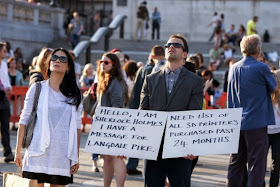 Jonny Lee Miller and Lucy Liu as Sherlock Holmes and Joan Watson giving a message to Langdale Pike in CBS Elementary Season 2 Episode 1 Step Nine