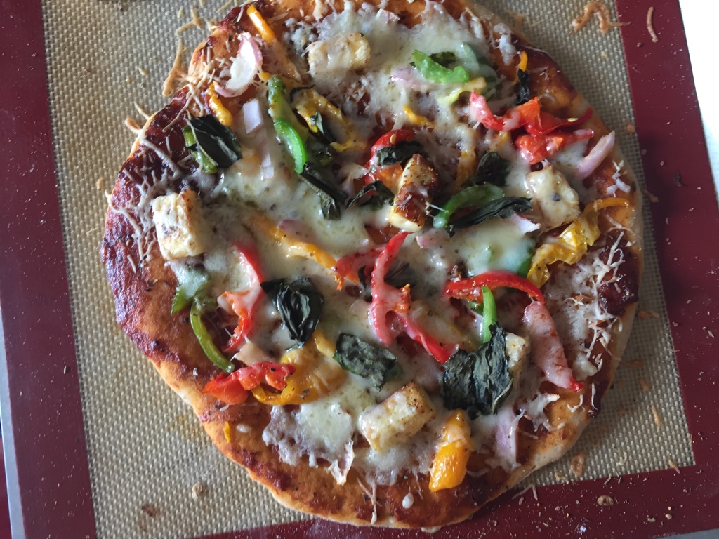 Sizzling Tastebuds Paneer Pepper Pizza Fusion recipe Dinner Ideas