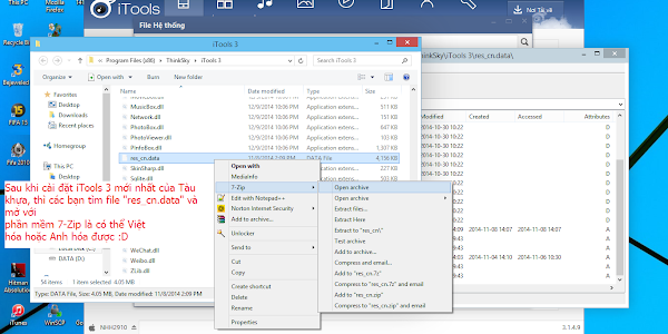 Hướng dẫn Việt hóa hoặc Anh hóa bản iTools PC 3 của Tàu khựa!