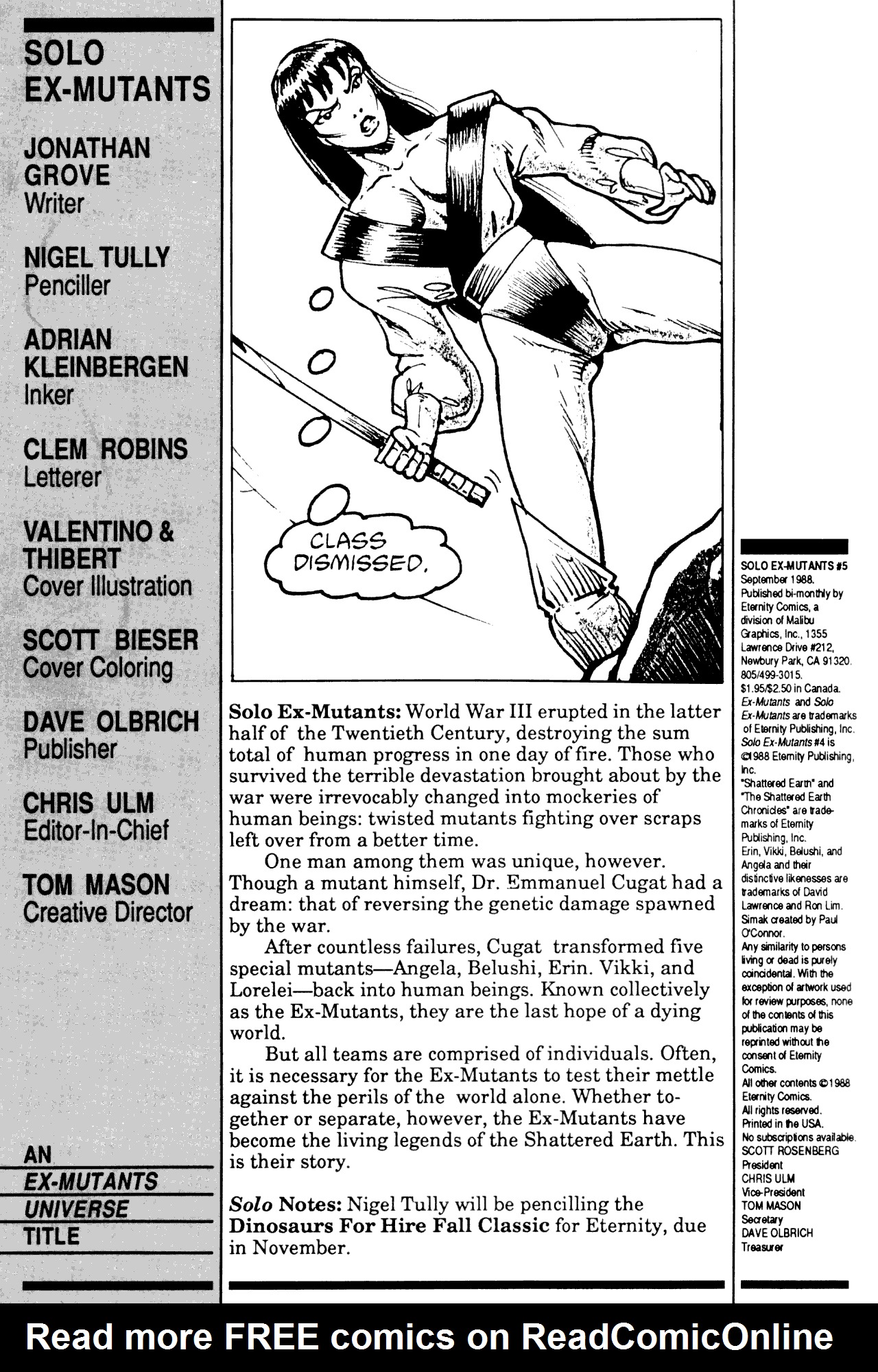 Read online Solo Ex-Mutants comic -  Issue #5 - 2