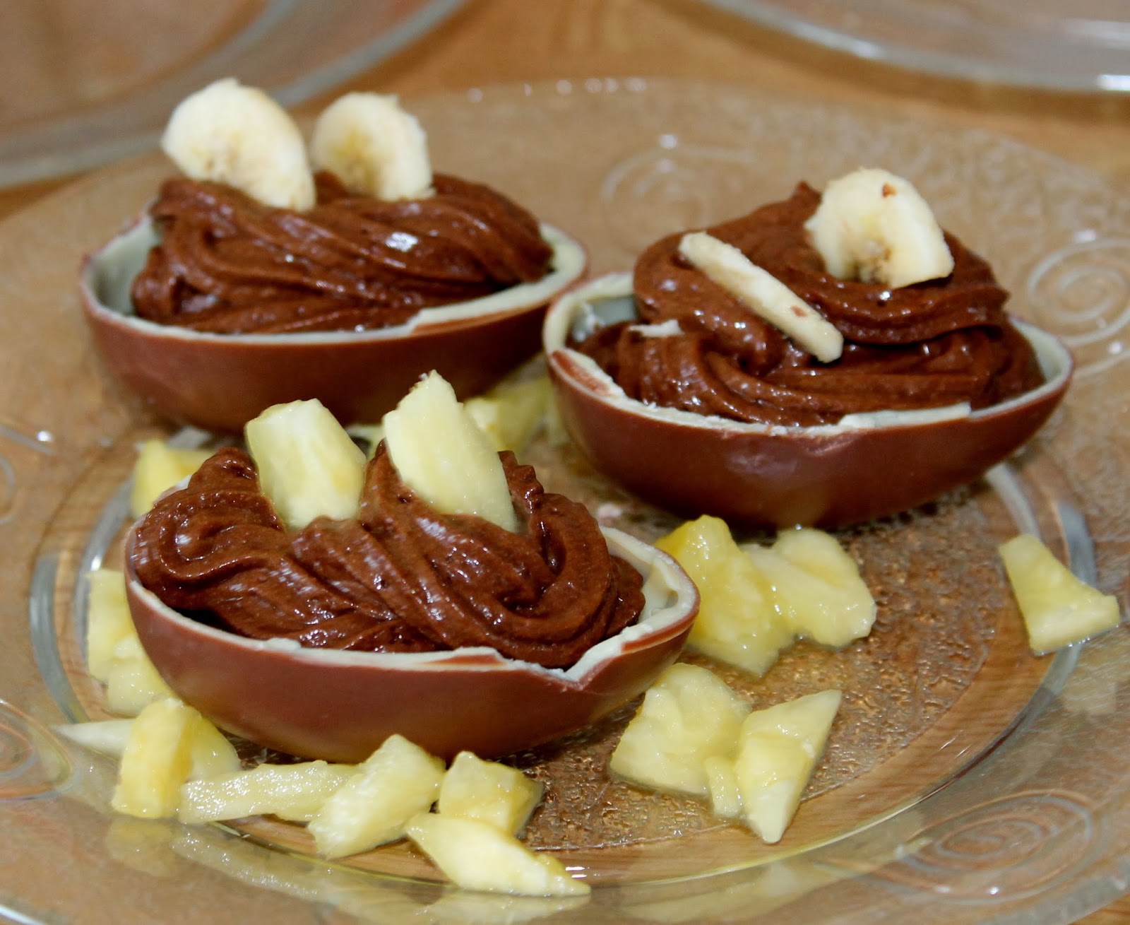 Mousse au chocolat en coque de Kinder
