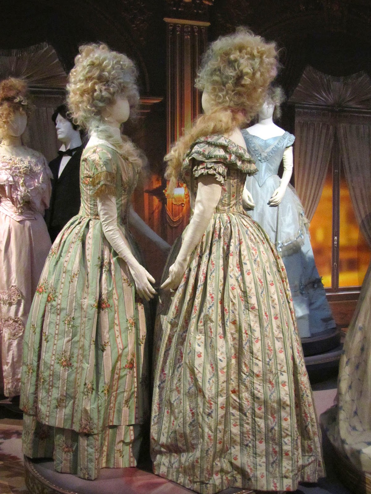 two silk ball gowns, ca. 1845-1860