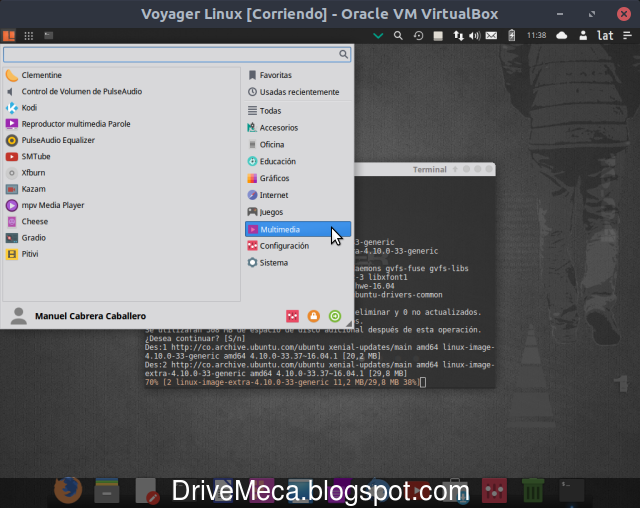 Recorremos las categorias de software instalado Recorremos las categorias de software instalado