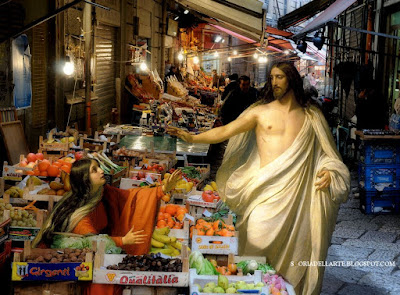 Noli me tangere (Nun me tocca') Fotomontaggi di dipinti classici - Noli me tangere