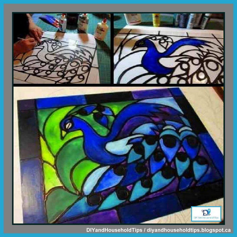 DIY And Household Tips How To Make Faux Stained Glass With Acrylic