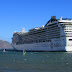 the MSC Magnifica and sailing in the Funchal harbor