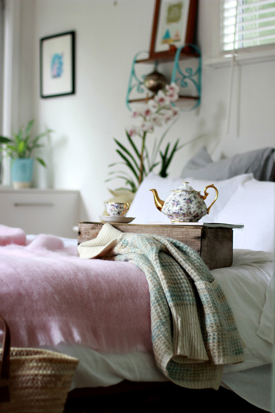 Elegant breakfast in bed by the beetle shack #bedroom