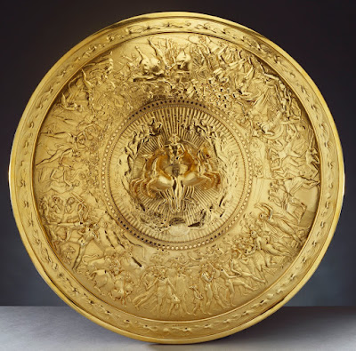 El escudo de Aquileo, según la recreación imaginada por Flaxman