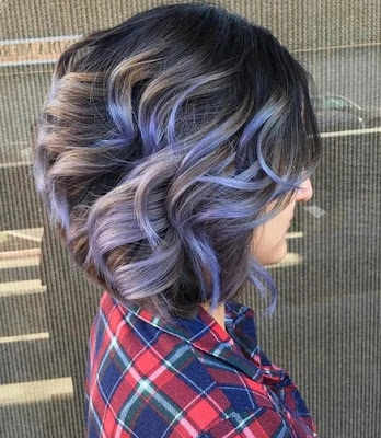model rambut warna abu-abu elegan pendek
