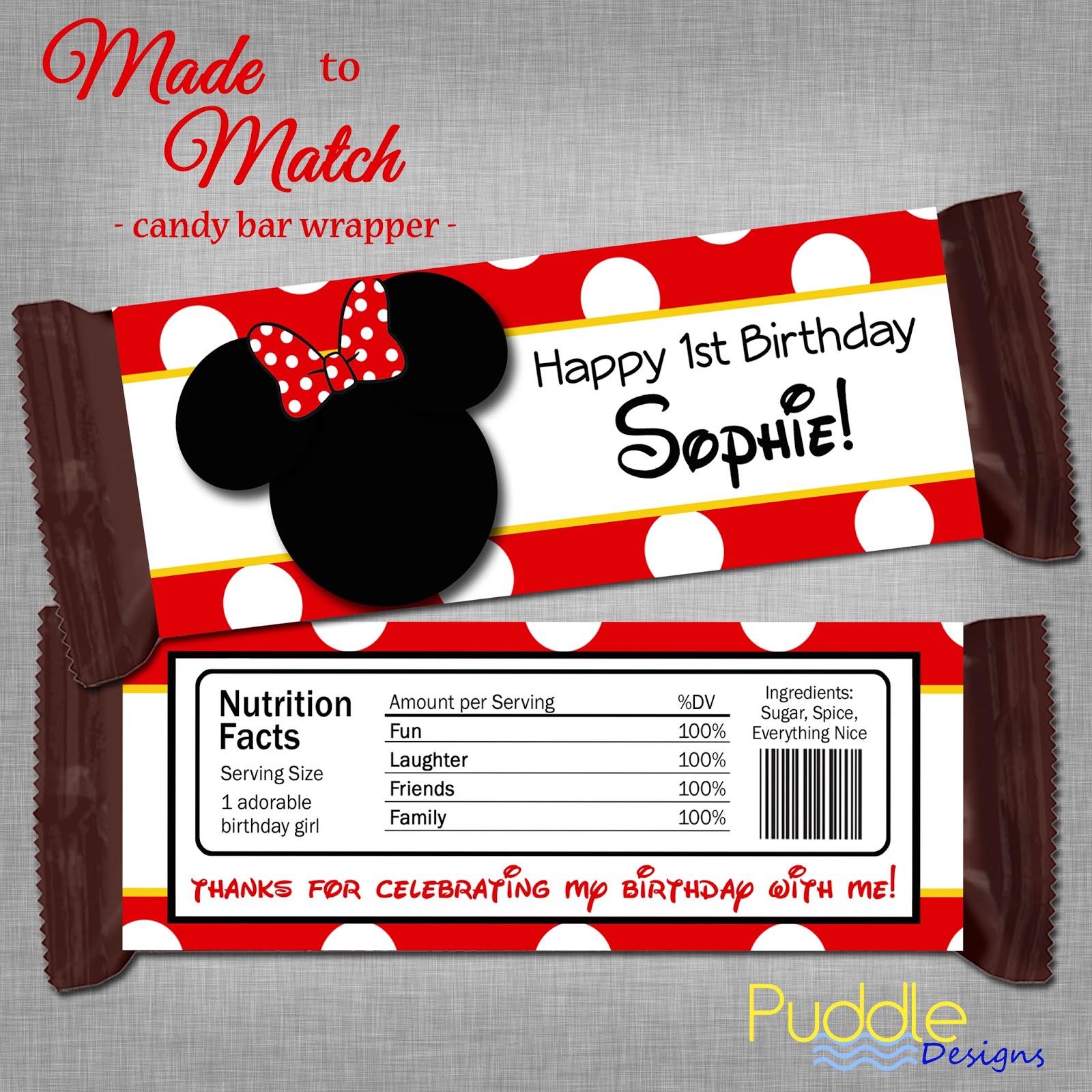 Puddle Designs: Minnie Mouse Party