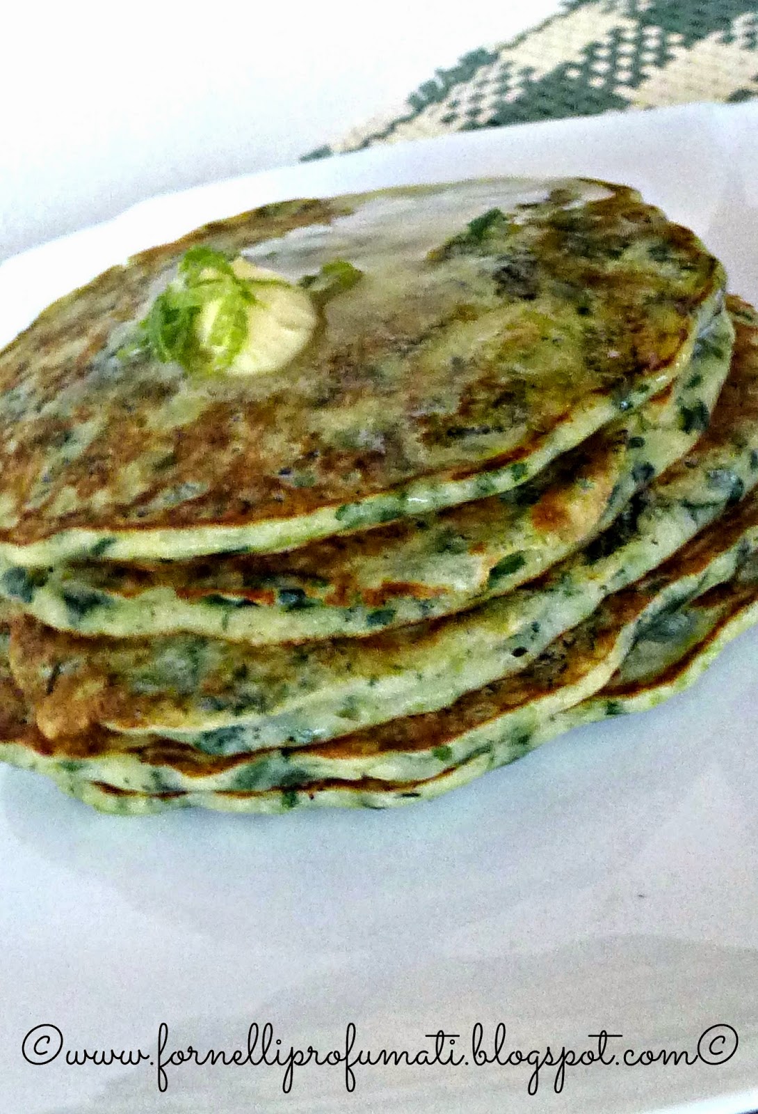 pancakes agli spinaci con burro al lime 