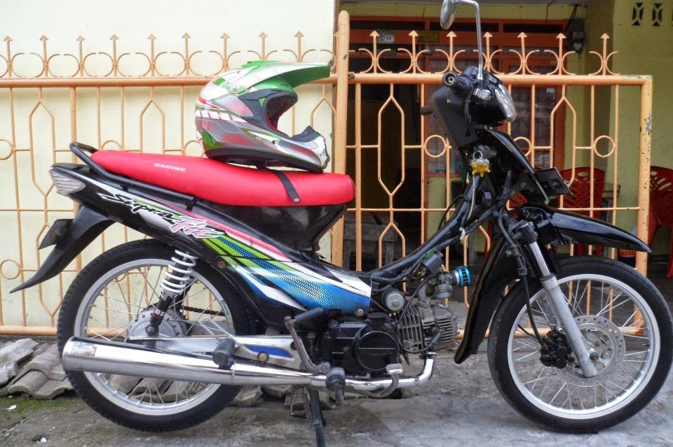 Foto modifikasi supra fit lama new airbrush ban kecil