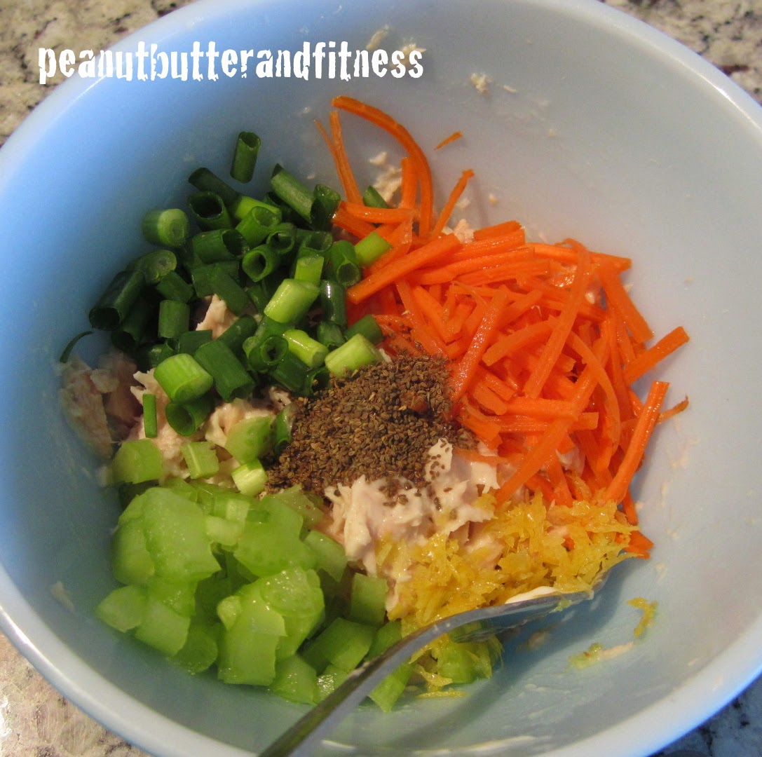 Healthy Tuna Salad on English Muffin Peanut Butter and Fitness