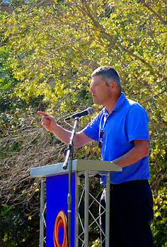 Joaquín Coll el día de la "paellada" en Castefa