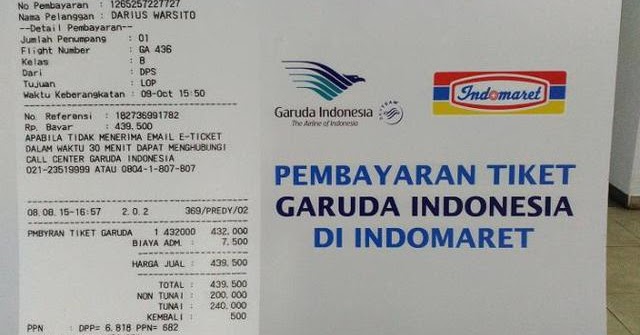 Cara Beli Tiket Pesawat Di Indomaret
