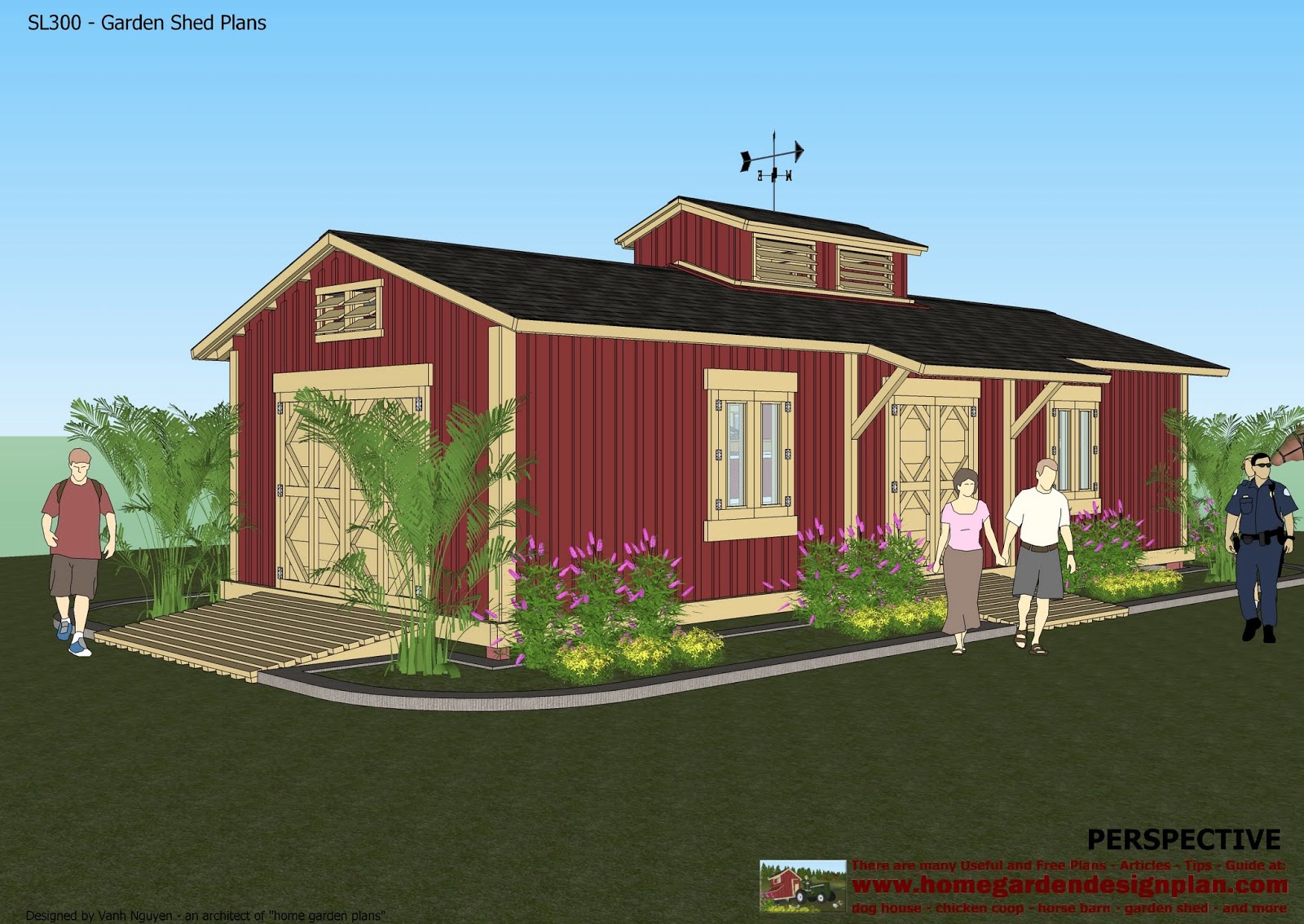 home garden plans: SL300 - Storage Sheds Plans - Garden 