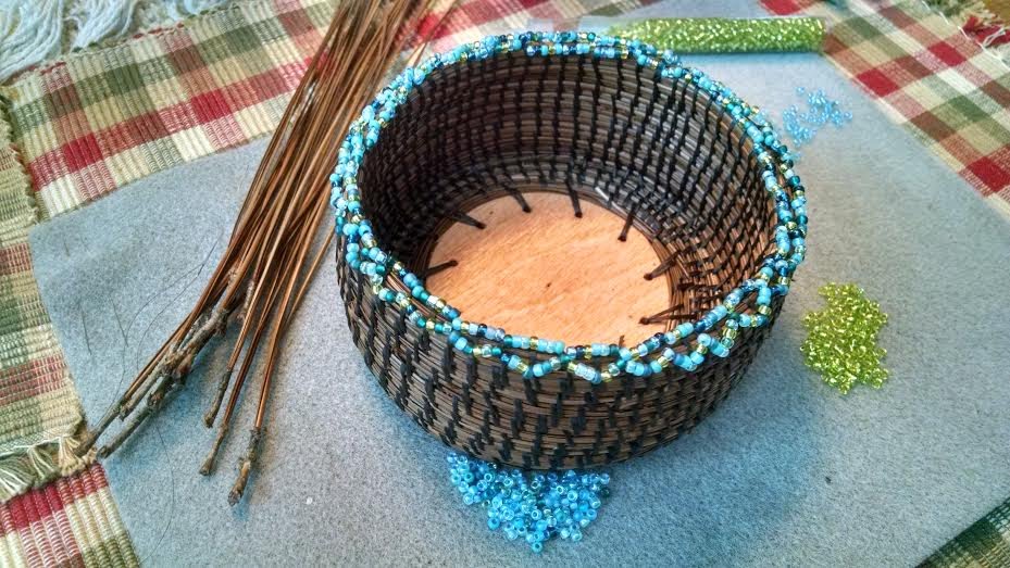 Beads, Baubles and Bracelets Beaded Pine Needle Basket