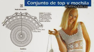 Juvenil conjunto de top y mochila