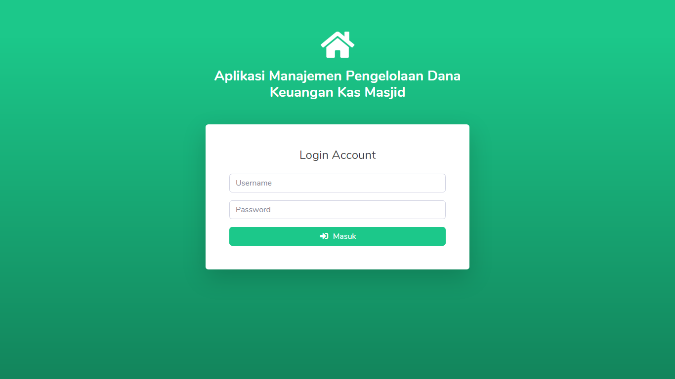 Aplikasi Manajemen Pengelolaan Dana Keuangan Kas Masjid - SourceCodeKu.com