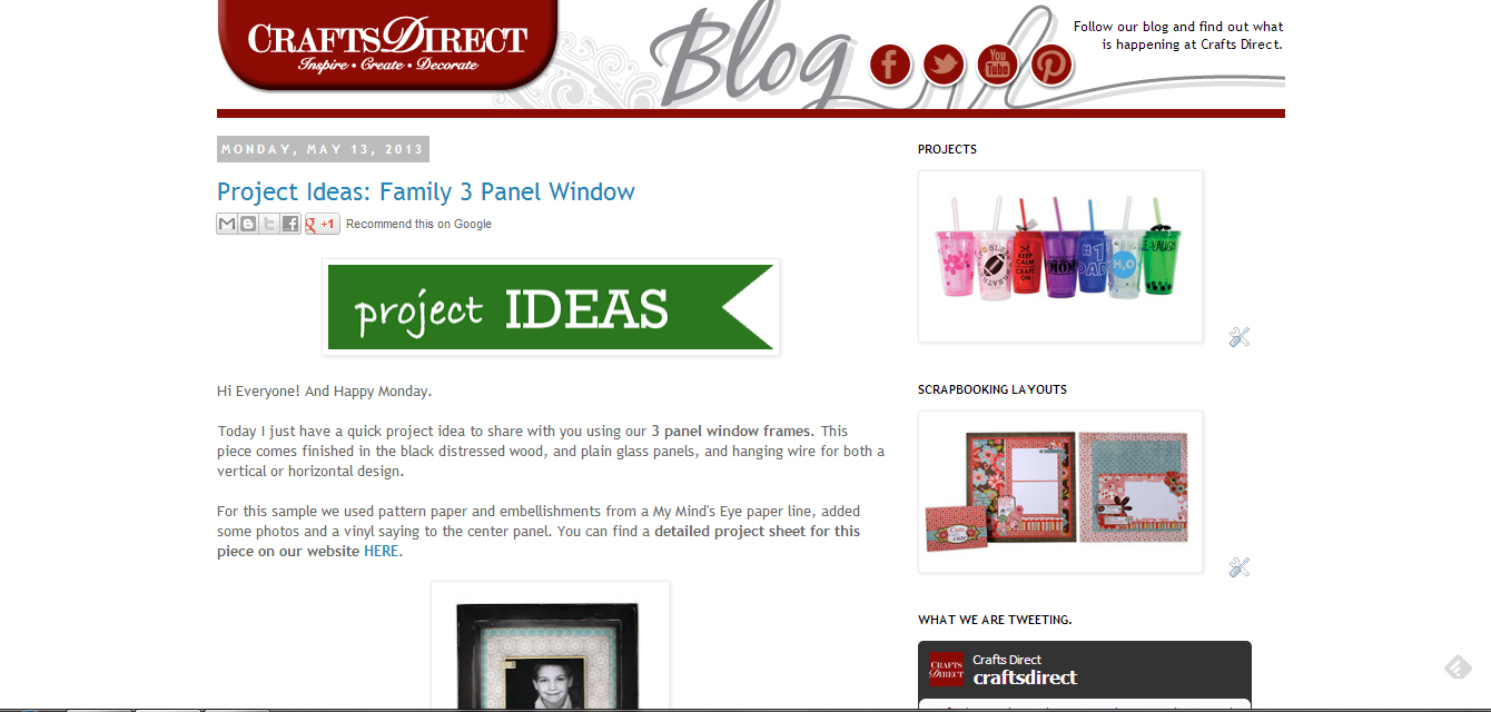 Crafts Direct Blog Connect with Crafts Direct!