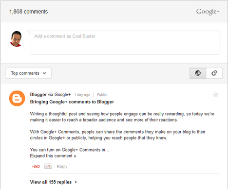 Google Plus Comments