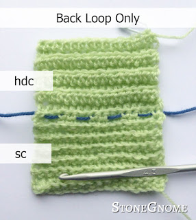 Crochet rib - Back Loop Only