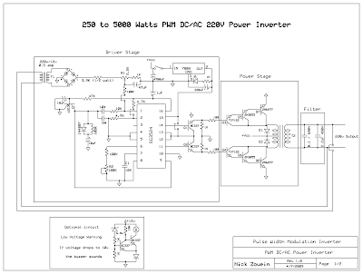 Inverter 5000W with PWM (Pulse Width Modulator)
