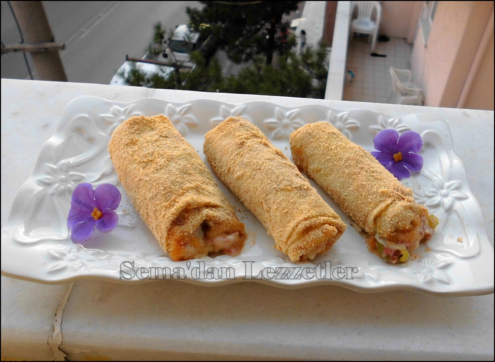 Semadan Lezzetler fırında beşamel soslu paçanga böreği