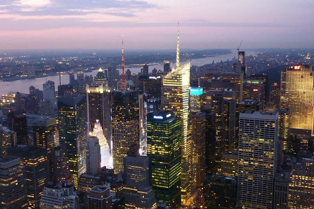 New York skyline tramonto