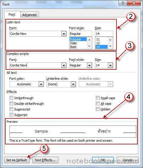 Set The Default Font In The Form Of A Multiplier In Microsoft Word