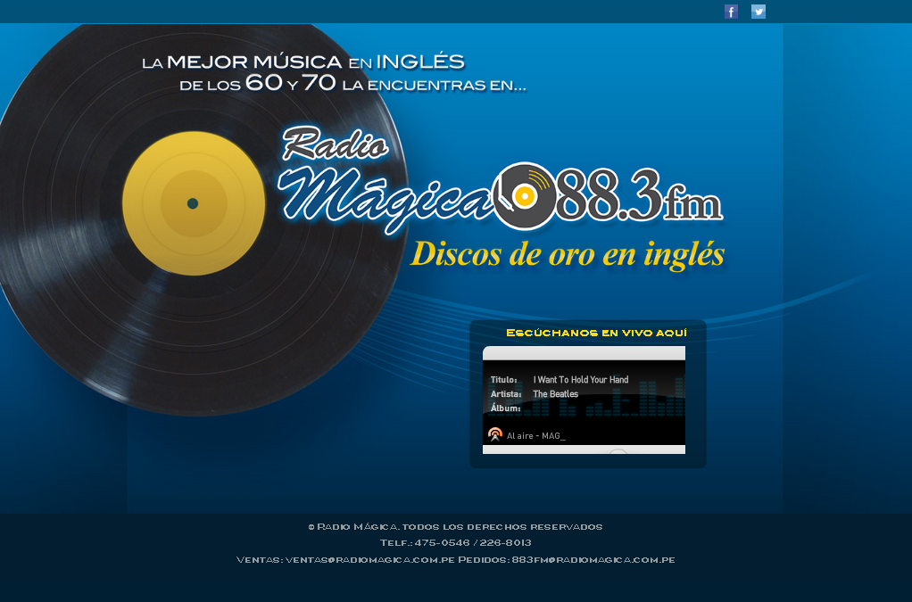 Radio Magica 88.3 Discos de Oro en Ingles WWW.PERUPROGRAMAS.TK