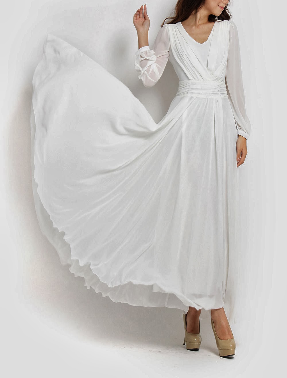 Duchess Fashion: Malaysia Online Clothes Shopping: Long Sleeve Chiffon ...