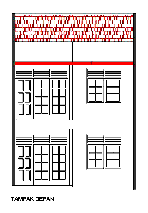 Spesial 41 Gambar Rumah 2 Dimensi Tampak Depan