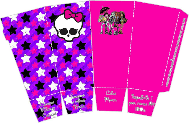 Monster High: Party Favor Boxes Free Printables. - Oh My Fiesta! in english