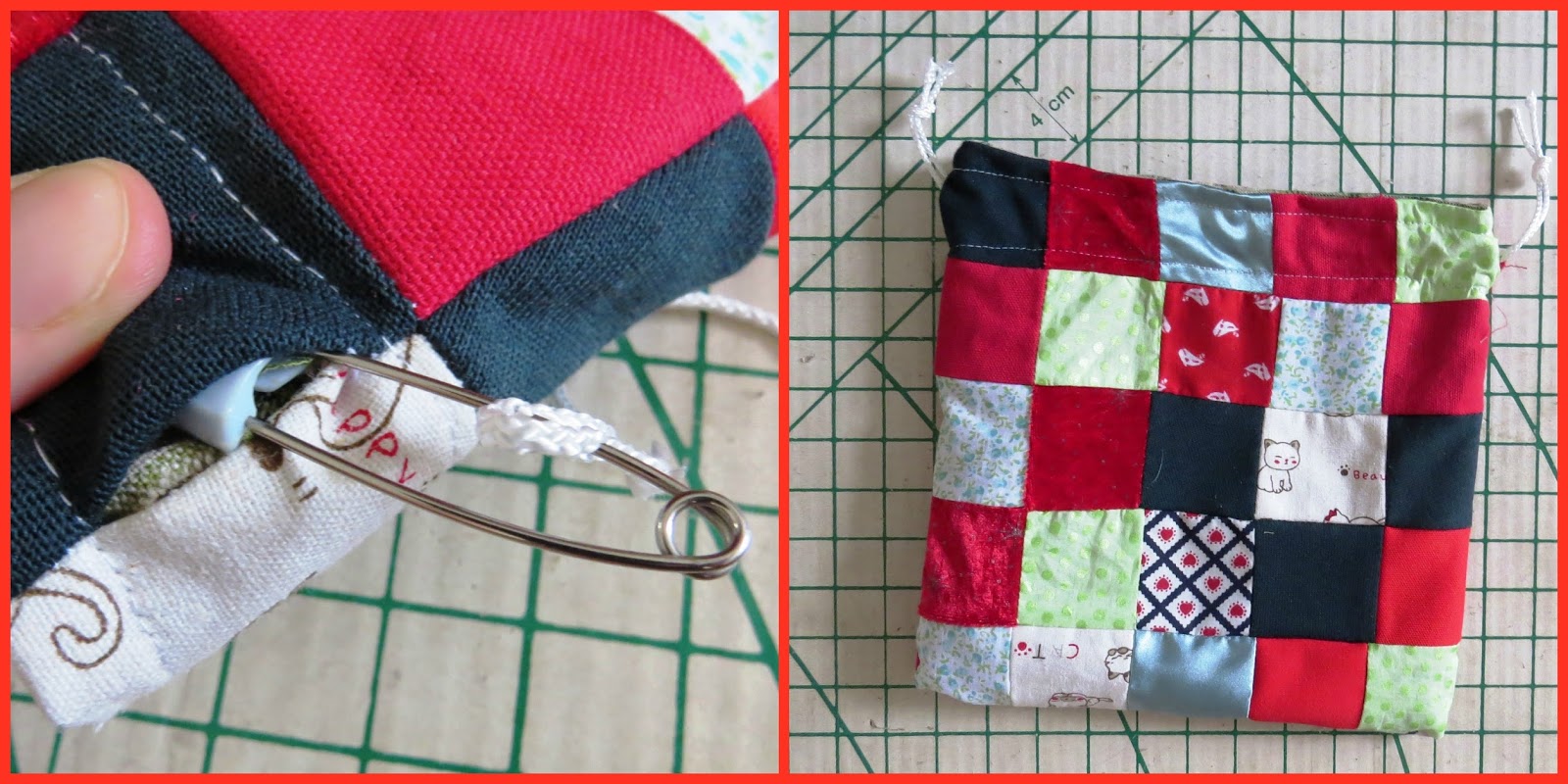 Creating my way to Success Patchwork Gift Bag from Fabric Scraps