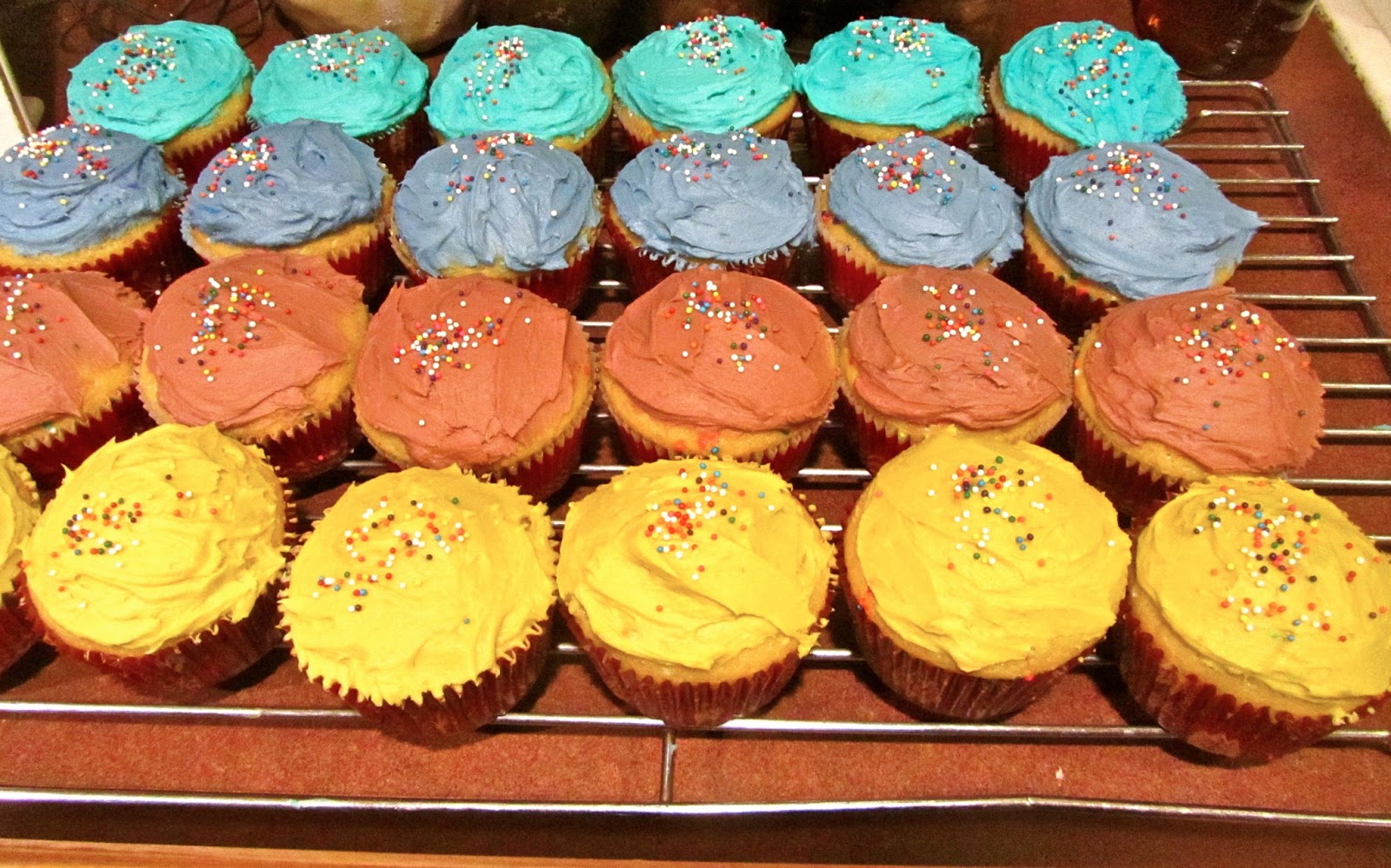 Sheep Go to Heaven Buttermilk Funfetti Cupcakes with Fluffy Vanilla Frosting