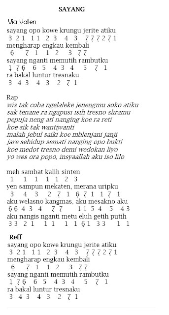 Lirik Lagu Via Vallen Sayang Lirik Lagu Via Vallen Sayang