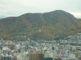 Mt Moiwa and ropeway as seen from the the T38 floor at the JR tower